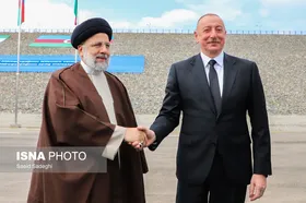عکس&zwnj;های بهره&zwnj;برداری از طرح مشترک سد قیز قلعه&zwnj;سی توسط روسای جمهور ایران و آذربایجان