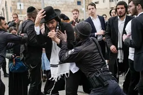 درگیری پلیس رژیم صهیونیستی با یهودیان حریدی در قدس اشغالی
