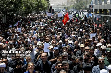 گزارش تصویری | تشییع پیکر مطهر ۱۵ شهید حملات خصمانه اخیر رژیم صهیونیستی به ایران در مشهد مقدس (جمعه ۶ تیر ۱۴۰۴)