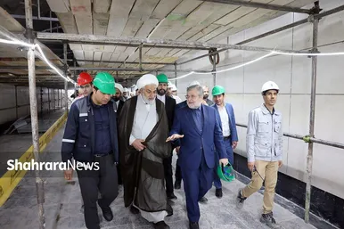 گزارش تصویری | بازدید اعضای حوزه علمیه خراسان از فاز یک خط سه قطارشهری مشهد