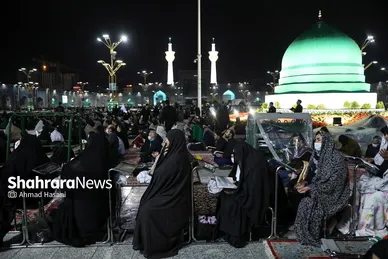مراسم احیای شب بیست و یکم ماه رمضان در حرم مطهر رضوی‎‎