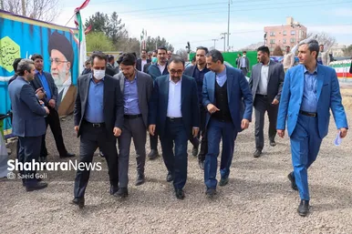 مراسم پایان حفاری مسیر شرقی خط ۳ قطار شهری مشهد