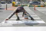 مشهد با نصب نماد‌ها و نشانه‌های هنری برای نوروز ۱۴۰۰ آماده می‌شود + تصاویر