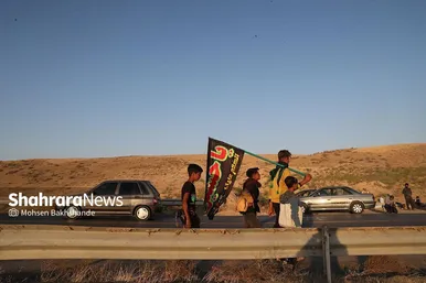 زائران پیاده حرم امام رضا (ع)