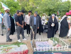 برگزاری مراسم تولد شهید مرزبانی در بهشت&zwnj;رضا(ع) مشهد