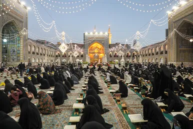 مراسم ترتیل‌خوانی قرآن کریم در حرم مطهر رضوی