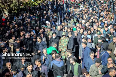 اجتماع عزاداران فاطمی و تشییع پیکر ۱۲ شهید گمنام دفاع مقدس و ۲ شهید حادثه تروریستی راسک در مشهد
