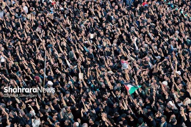 عکس‌هایی از مراسم تشییع پیکر شهدای خدمت در مشهد (۱)