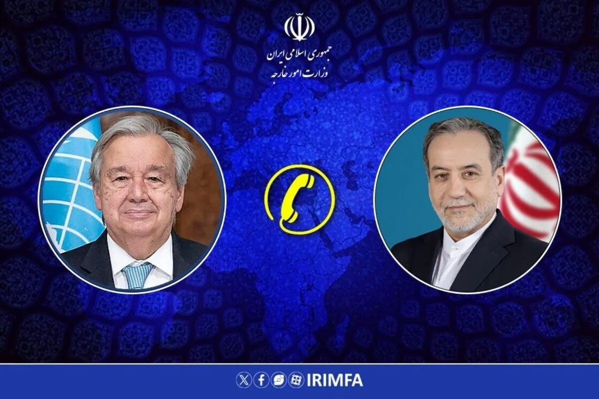 گفتگوی تلفنی وزیر امور خارجه با دبیرکل سازمان ملل متحد
