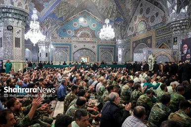 مراسم بزرگداشت هفتمین روز شهادت شهدای خدمت در حرم مطهر رضوی