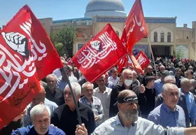 ویدئو | راهپیمایی جاماندگان اربعین با شعار خونخواهی رهبر شهید