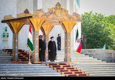 استقبال رسمی رئیسی از رئیس جمهور تاجیکستان