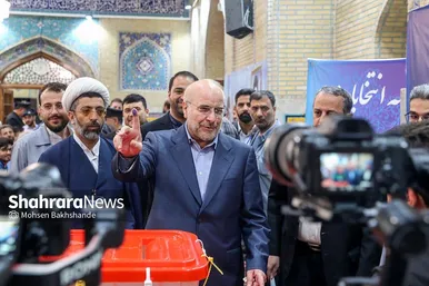شرکت رئیس مجلس در مرحله دوم انتخابات چهاردهمین دوره ریاست‌جمهوری