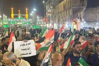 ویدئو | تجمعات مردمی به عراق رسید؛ برادران ایرانی‌مان را تنها نمی‌گذاریم