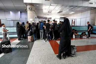 گزارش تصویری | موج بازگشت زائران از مشهد در پایانه مسافربری امام رضا(ع)