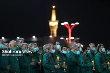 مراسم خطبه خوانی شب عاشورا در حرم مطهر رضوی‎‎‎‎