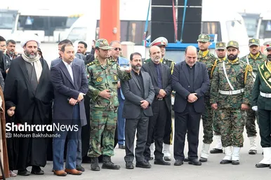 ورود پیکر مطهر ۱۲ شهید گمنام به مشهد