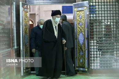 حضور مقام معظم رهبری در مرقد مطهر امام خمینی(ره) و گلزار شهیدان