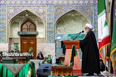 گزارش تصویری | آیین بدرقه کاروان‌های زیر سایه خورشید در حرم مطهر رضوی