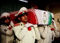پیکر شهید مدافع امنیت، محمد قنبری، در ایذه تشییع شد