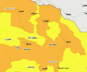 ۹ شهرستان خراسان رضوی در وضعیت نارنجی کرونا