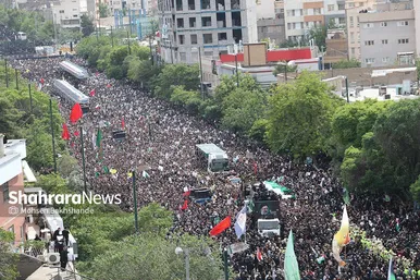 عکس‌هایی از تشییع شهدای خدمت در خیابان امام‌رضا‌(ع) (۳ خرداد ۱۴۰۳)