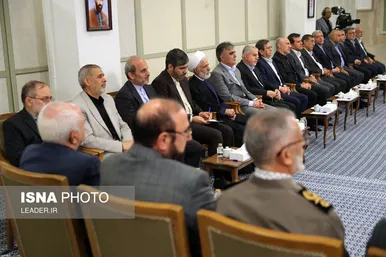 عکس‌هایی از دیدار رئیس‌جمهور و اعضای هیئت دولت چهاردهم با رهبر معظم انقلاب