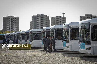 گزارش تصویری | آيين بهره‌برداری از ۳۵ دستگاه اتوبوس جديد در مشهد