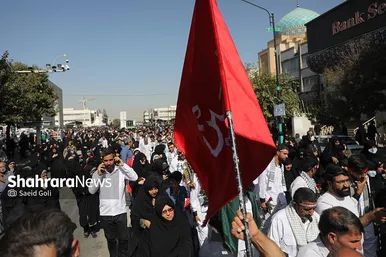 مراسم استقبال کاروان پیاده انصار الحسین (ع)