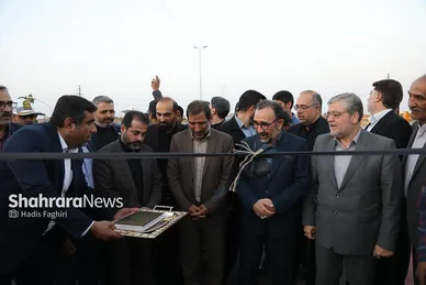 افتتاح تقاطع غیرهمسطح حضرت قمر بنی‌هاشم(ع) در مشهد