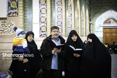 گزارش تصویری | حرم امام هشتم در شب میلاد امام علی(ع)