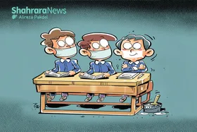 کارتون | رعایت شیوه&zwnj;نامه&zwnj;های بهداشتی در مدارس مشهد کم شده است