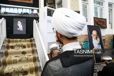 گزارش تصویری | مراسم وداع با پیکر آیت‌الله شبیری زنجانی