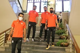 ورود ملی&zwnj;پوشان به هتل المپیک+عکس