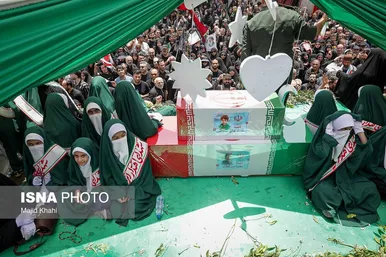 گزارش تصویری | مراسم تشییع پیکر شهدای اقتدار در تهران (۷ تیر ۱۴۰۴)