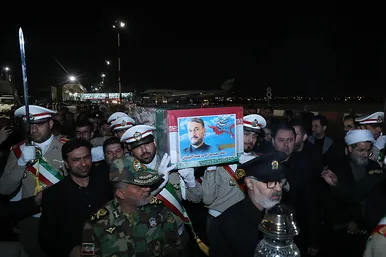 استقبال از پیکر شهید امیر عبدالهیان در مشهد