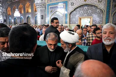 مراسم بزرگداشت هفتمین روز شهادت شهدای خدمت در حرم مطهر رضوی
