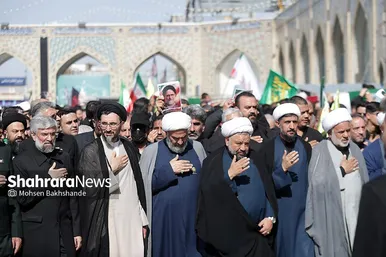 گزارش تصویری | مراسم تشییع پیکر شهید حجت‌الاسلام خطیب، وزیر اطلاعات در مشهد
