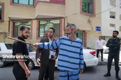 گزارش تصویری | بازسازی صحنه قتل در خیابان شهید کریمی مشهد