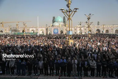 گزارش تصویری | اقامه نماز طلب باران در حرم مطهر رضوی