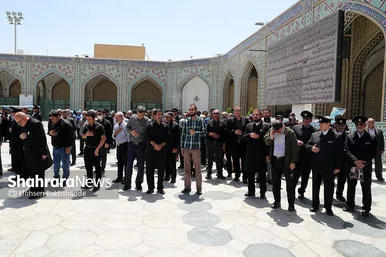 مراسم تشییع حاج فضل‌الله برهانی در حرم مطهر رضوی