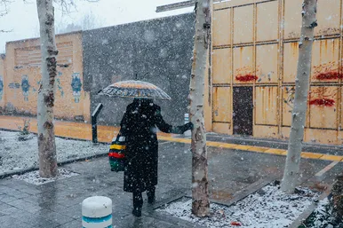 بارش برف در مشهد