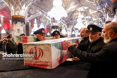 تشییع پیکر مطهر ۱۰ شهید گمنام در مشهد