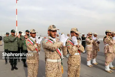 ورود پیکر مطهر ۱۲ شهید گمنام به مشهد