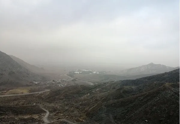 شهروند خبرنگار | هوای ابری کوه های خلج در فصل زمستان مشهد