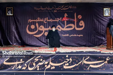 اجتماع عزاداران فاطمی و تشییع پیکر ۹ شهید دفاع مقدس و مدافع حرم