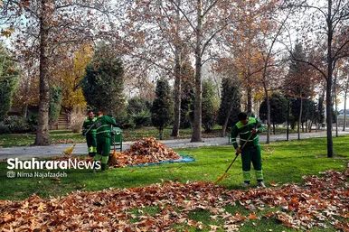 شکوه رنگ‌های پاییزی در پارک ملت مشهد