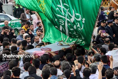 تشییع باشکوه پیکر «شهید غیرت» حمیدرضا الداغی در مشهد