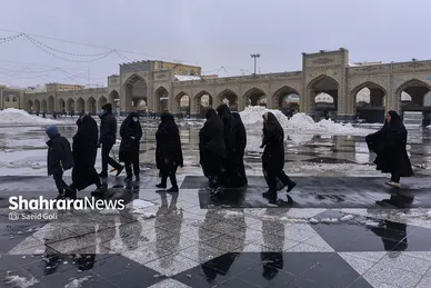 گزارش تصویری | بارش برف در مشهد