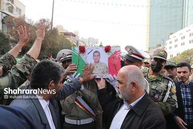 مراسم تشییع پیکر مطهر سرباز شهید «احمد لطفی» در مشهد